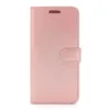 For iPhone 16e PU Leather Side Opening Wallet Case With Card Slots - Rose Gold