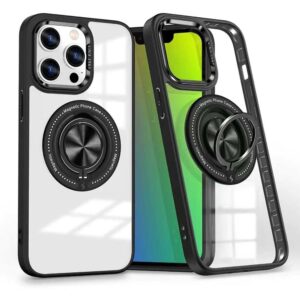 For iPhone 15 All Models Magnetic Charging Ring Stand Case