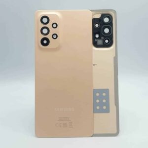 For Samsung A536 Galaxy A53 5G Rear Back Battery Cover With Camera Lens - Peach