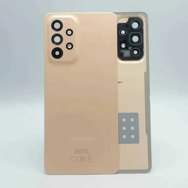 For Samsung A536 Galaxy A53 5G Rear Back Battery Cover With Camera Lens - Peach