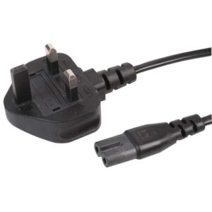 UK Plug to C7 Figure 8 Power Cable Mains Lead 1 Metre