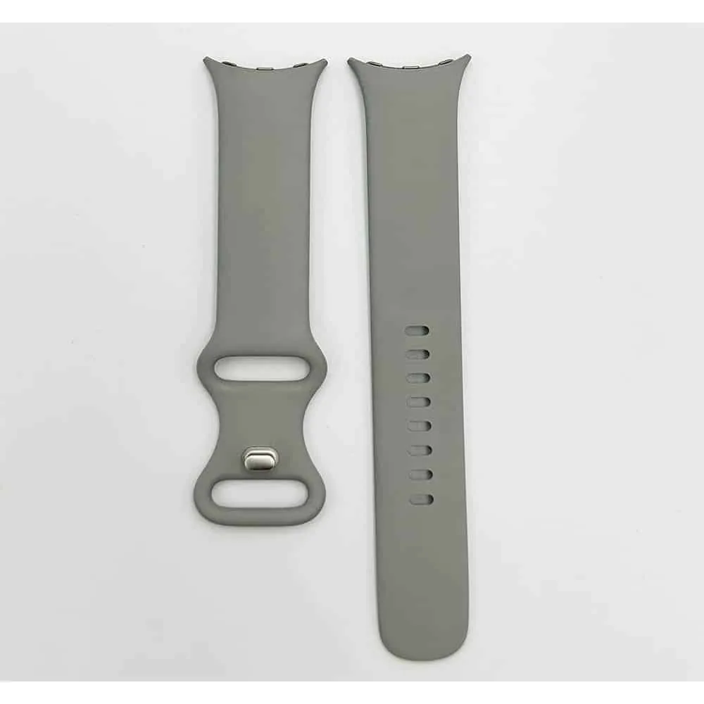 pixwatchlgrey-copy For Google Pixel Watch Genuine Silicone Active Wrist Band Strap - Light Grey - OEM Pulled