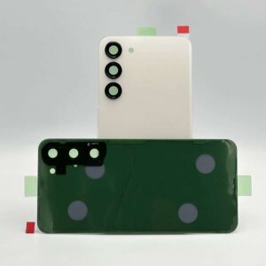 For Samsung S916 Galaxy S23 Plus Rear Back Glass / Battery Cover With Camera Lens - White