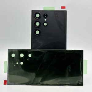 For Samsung S918 Galaxy S23 Ultra Rear Back Glass / Battery Cover With Camera Lens - Black