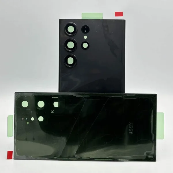 For Samsung S918 Galaxy S23 Ultra Rear Back Glass / Battery Cover With Camera Lens - Black