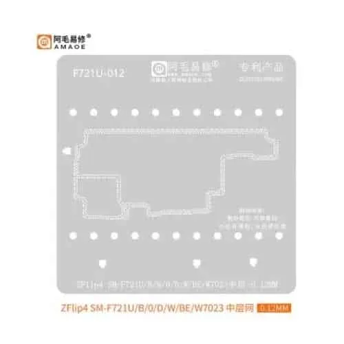 Amaoe 12 in 1 BGA Re-Balling Stencil Template Set For Samsung