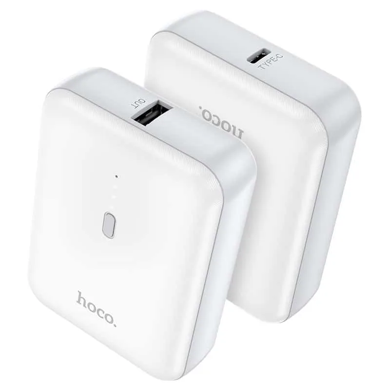 Hoco 5000mAh Power Bank Charger - White