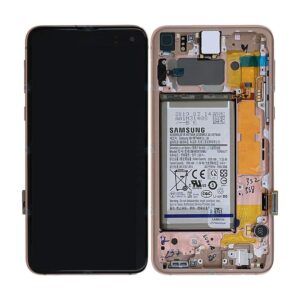 For Samsung G970 Galaxy S10e Genuine LCD Screen Touch Digitiser & Battery - Pink