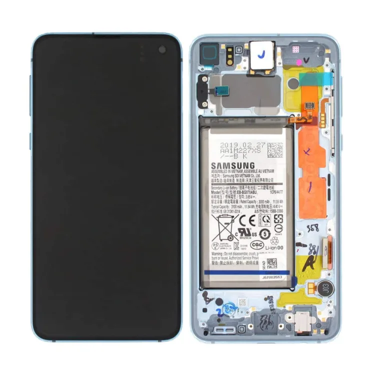 For Samsung G970 Galaxy S10e Genuine LCD Screen Touch Digitiser & Battery - Blue