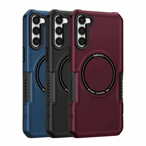 For All Samsung Galaxy S24 Hybrid Dual-Layer Armour Case With Magnetic Ring Stand