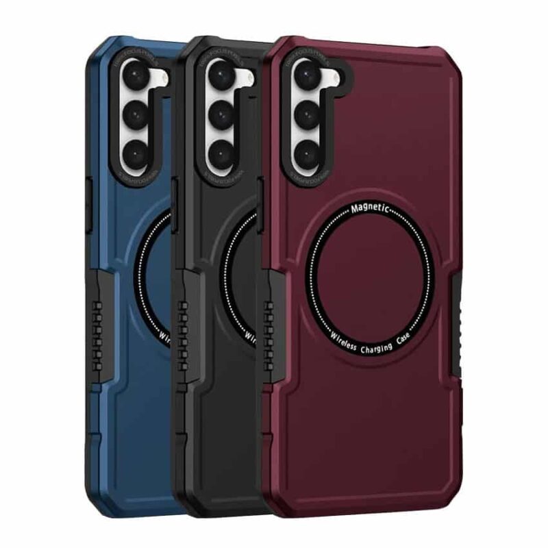For All Samsung Galaxy S24 Hybrid Dual-Layer Armour Case With Magnetic Ring Stand