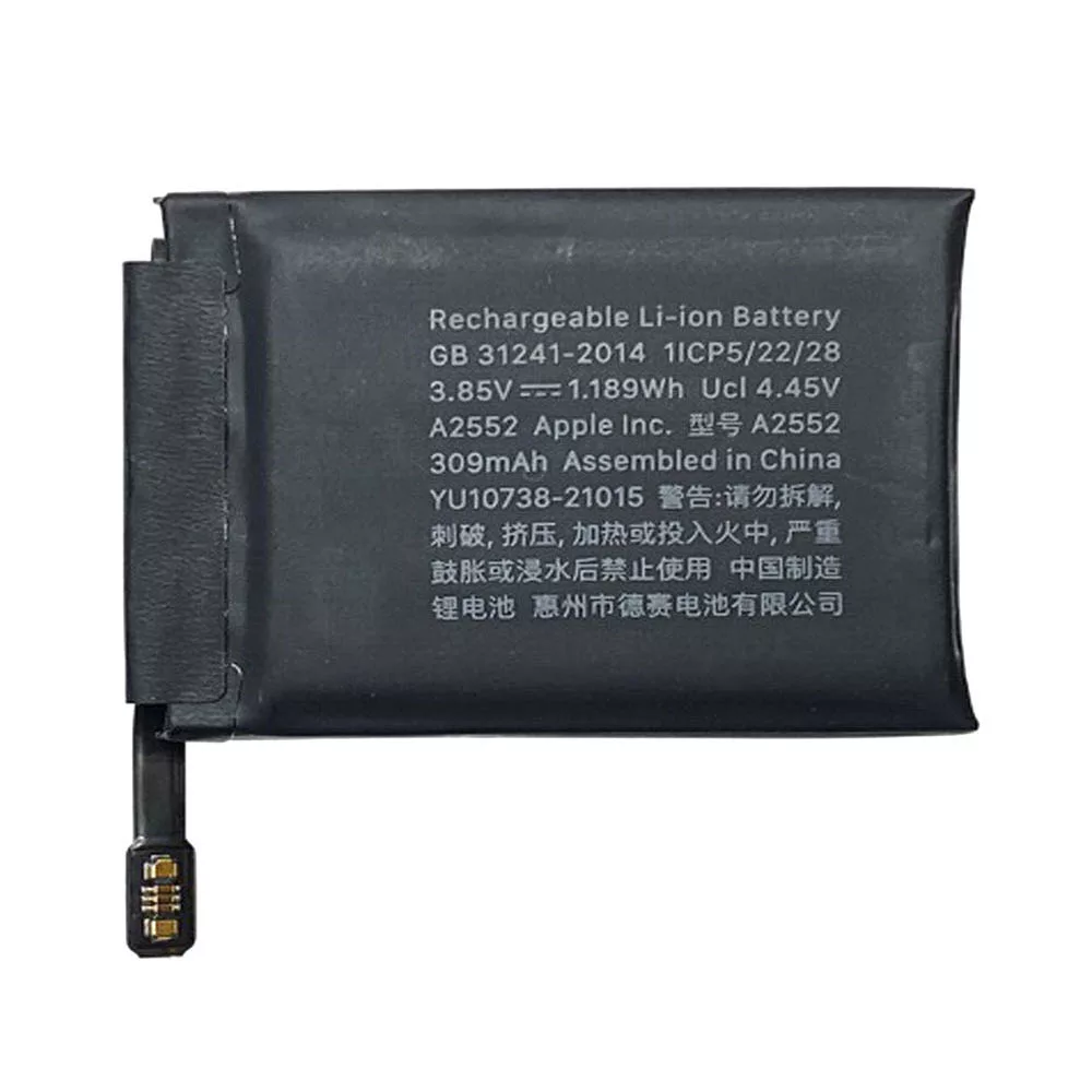 a2552battery-jpeg For Apple Watch Series 7 45mm A2552 AAA Quality 309mAh Replacement Battery
