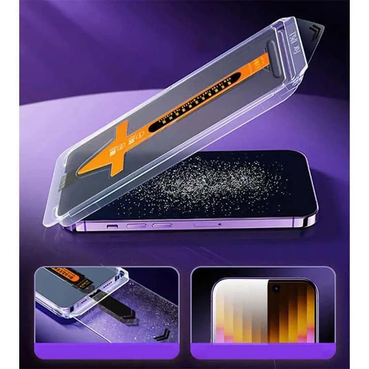 For iPhone 15 14 13 Pro Max Magic Glass Screen Protector Easy Installation - Twin Pack - Image 2