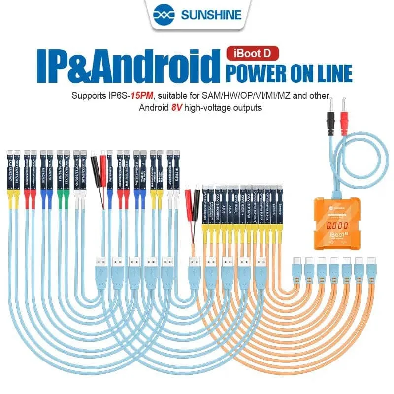 Sunshine iBoot D Series USB DC Power Supply Test Cable For iPhone, Samsung, Oppo, Huawei