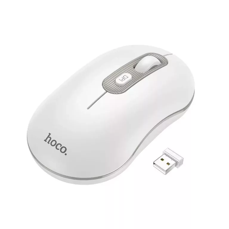 Hoco 2.4 GHz Wireless Business Mouse With Scroll Wheel – White