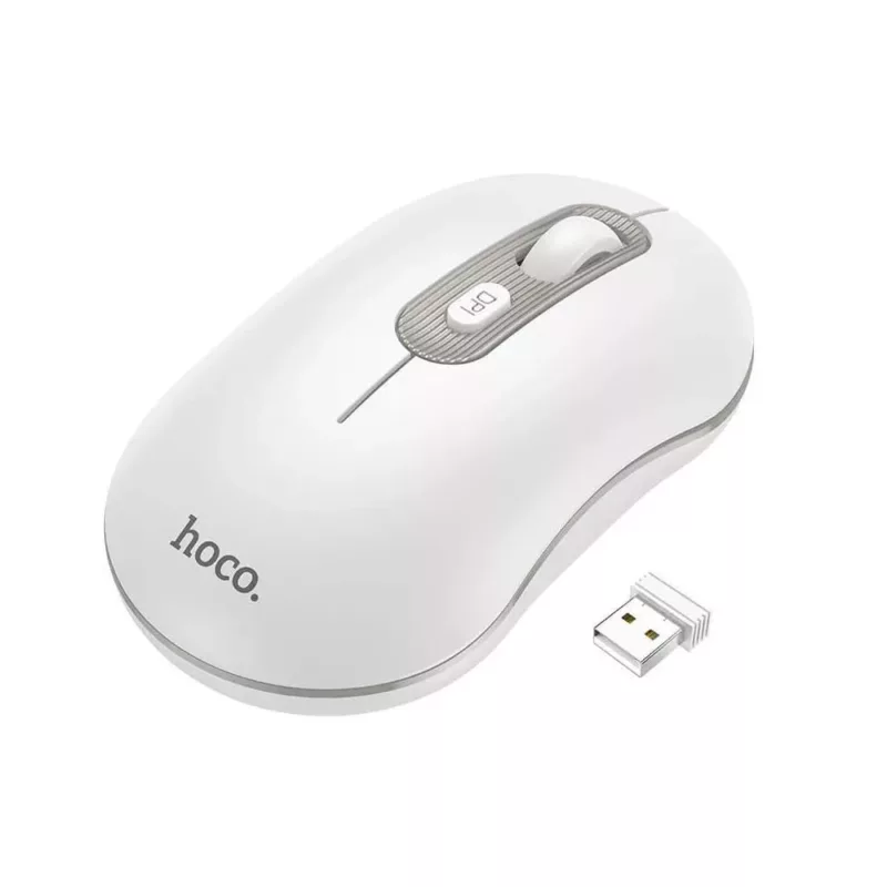 Hoco 2.4 GHz Wireless Business Mouse With Scroll Wheel – White