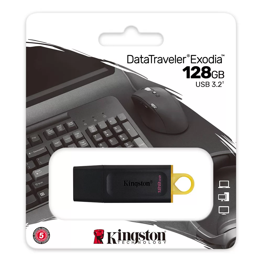 128gbexodia-jpeg Kingston DataTraveler Exodia 128GB USB 3.2 Flash Stick Pen Memory Drive