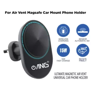 ANG C57 Magnetic Car Vent Holder 15W Wireless Charger
