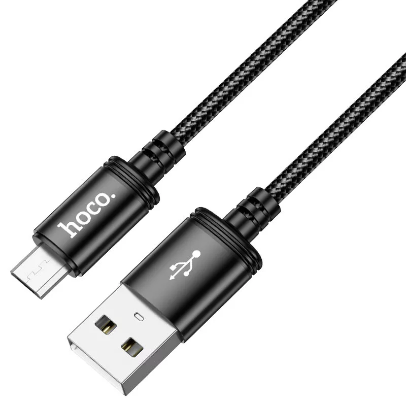 hocox89-jpeg Hoco Nylon Braided 2.4A Micro USB Fast Charge / Sync Cable - Black