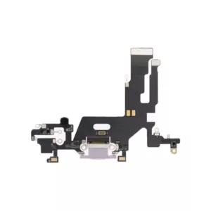 For iPhone 11 Charging Port Dock Connector Flex Cable & Microphones - OEM Pulled - Purple