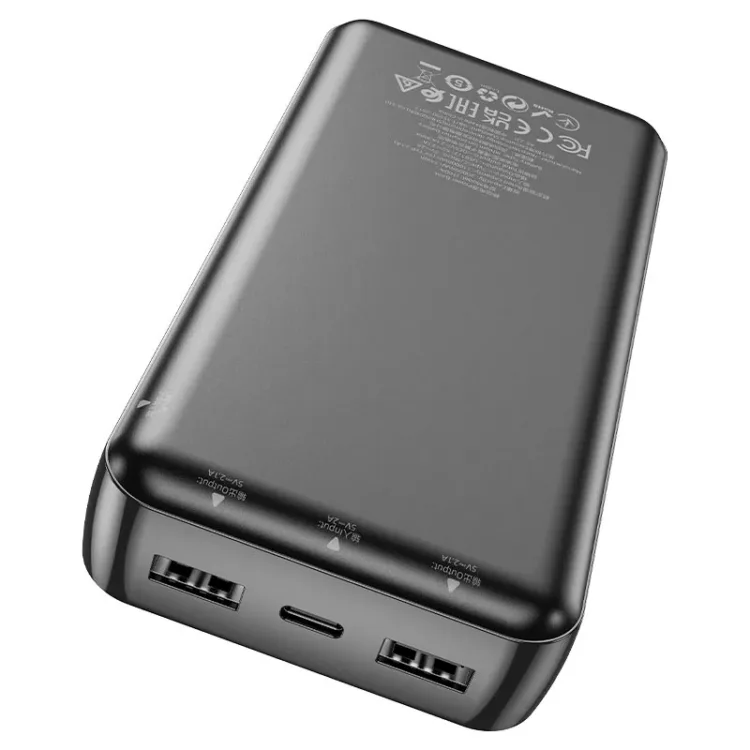 Hoco J100A 20000mAh Fasy Charge Portable Power Bank Charger - Black