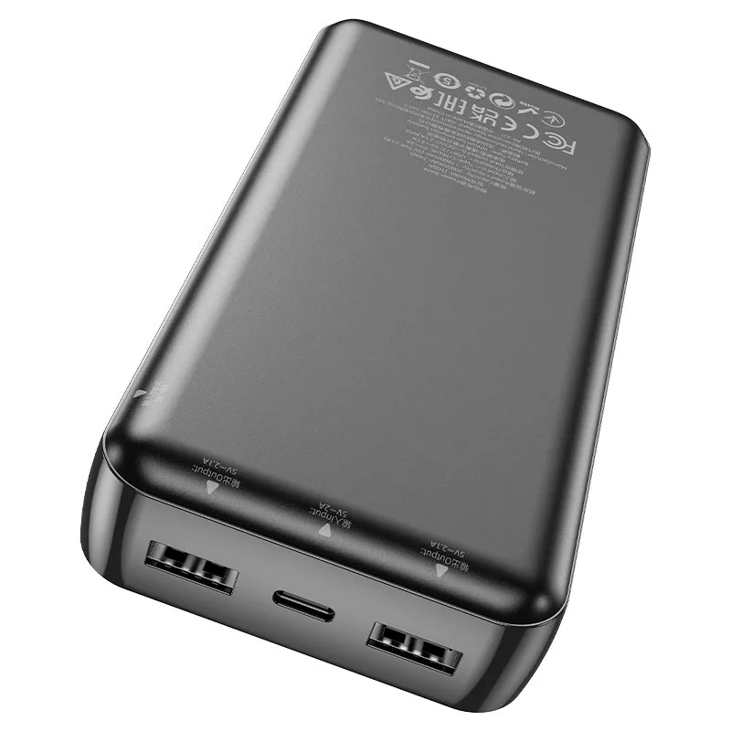 Hoco J100A 20000mAh Fasy Charge Portable Power Bank Charger - Black