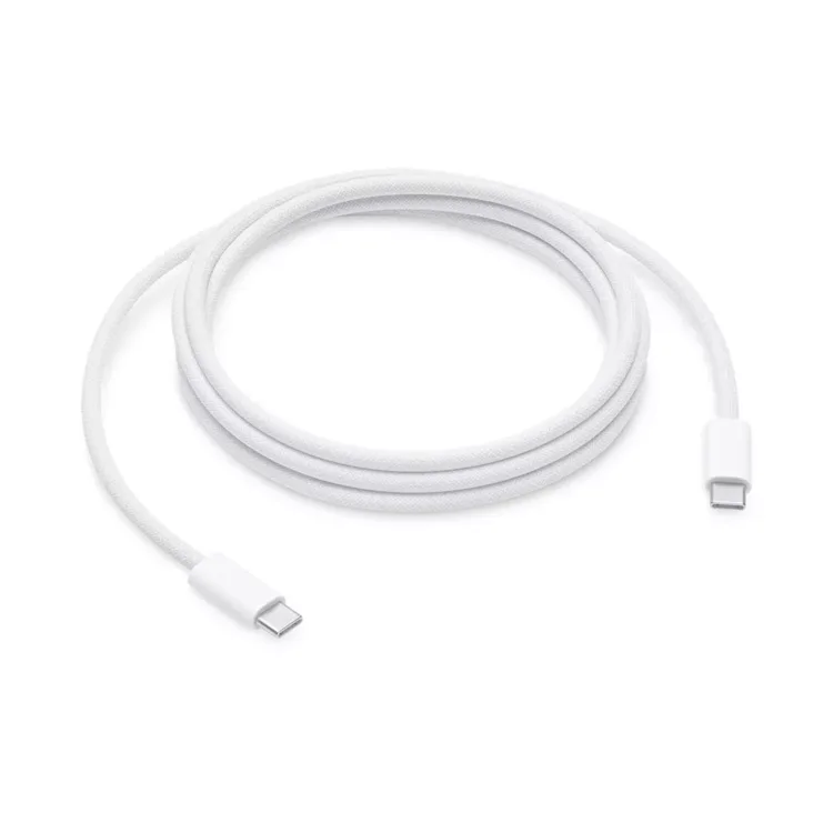 For Apple iPhone 15 , iPad Pro, Macbook 240W 2M Woven USB-C to USB-C Charge Cable - OEM Pulled