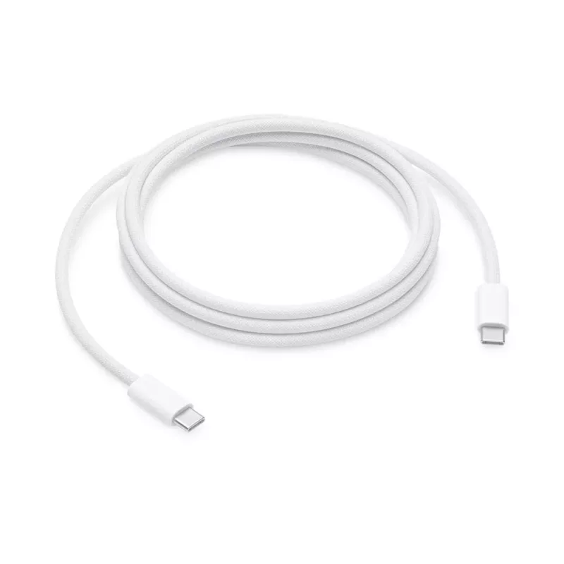 For Apple iPhone 15 , iPad Pro, Macbook 240W 2M Woven USB-C to USB-C Charge Cable - OEM Pulled