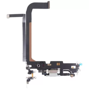 Charging Port Dock Connector Flex Cable & Microphones For iPhone 13 Pro Max - Silver