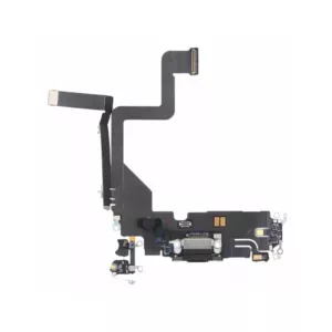 For iPhone 14 Pro Charging Port Dock Connector Flex Cable - Black - OEM Pulled