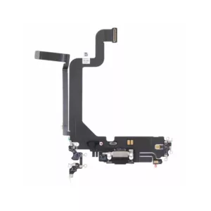 For iPhone 14 Pro Max Charging Port Dock Connector Flex Cable - Black - OEM Pulled
