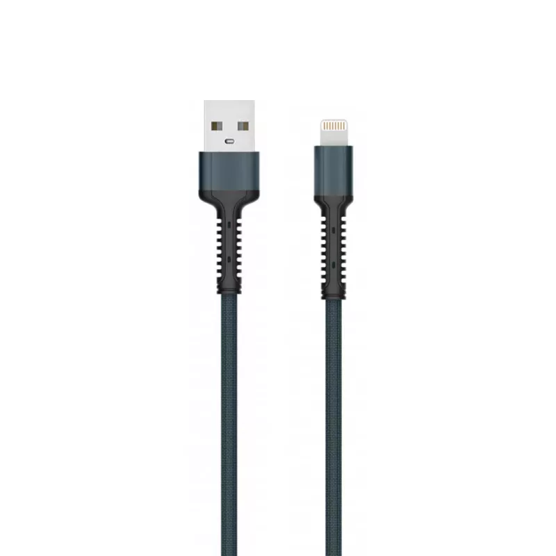 LDNIO 1 Metre 1M Toughness Nylon Braided 2.4A USB To Lightning Fast Charge / Sync Cable - Grey