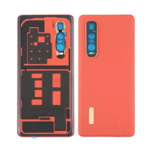 For Oppo Find X2 Pro CPH2025 Genuine Rear Back Glass / Battery Cover With Camera Lens - Orange