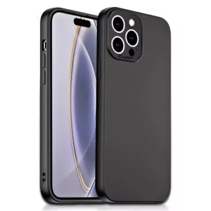 For iPhone 16 Series Slim Fitting Matte Black TPU Case Raised Camera Edge - All Models