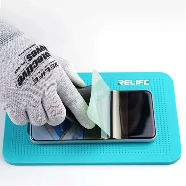 Relife RL-004DM Anti-Slip Silicone Pad Mat With Camera Area For Screen Protector Fitting