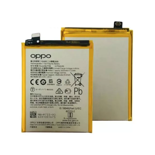 For Oppo Find X2 Lite 5G Reno3 Reno3 Pro Battery BLP755 Genuine Service Pack 3935mAh Replacement Battery