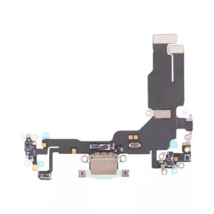 For iPhone 15 Charging Port Dock Connector Flex Cable & Microphones - Blue