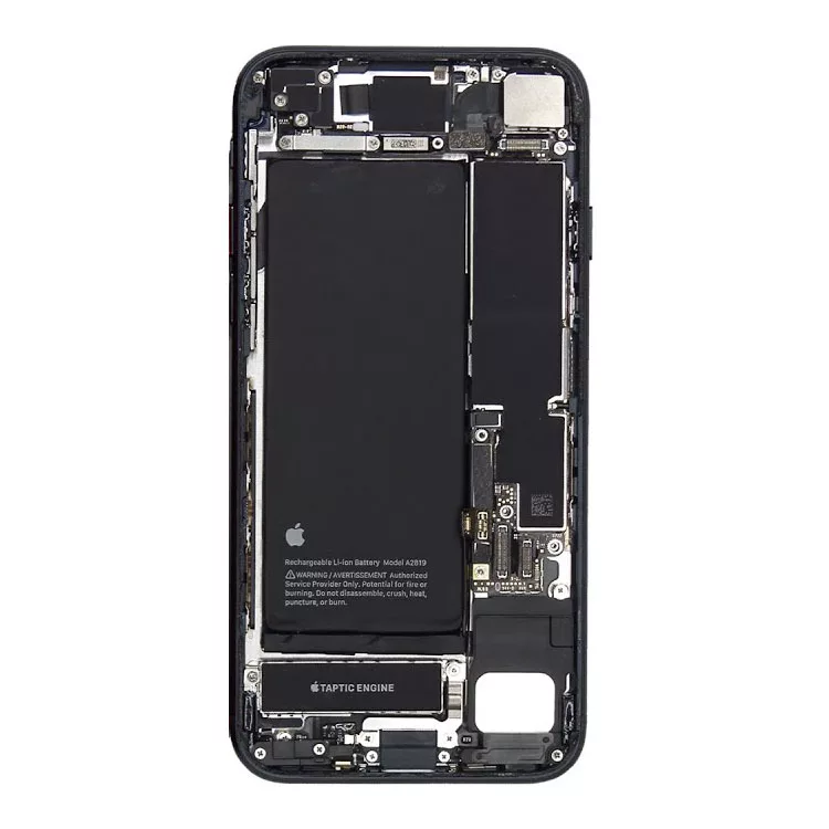 For iPhone SE 2022 Rear Housing With Battery & Parts - Black - OEM Pulled