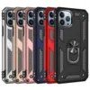 For All iPhone 16 Series Hybrid Dual-Layer Armour Case With Magnetic Ring Stand