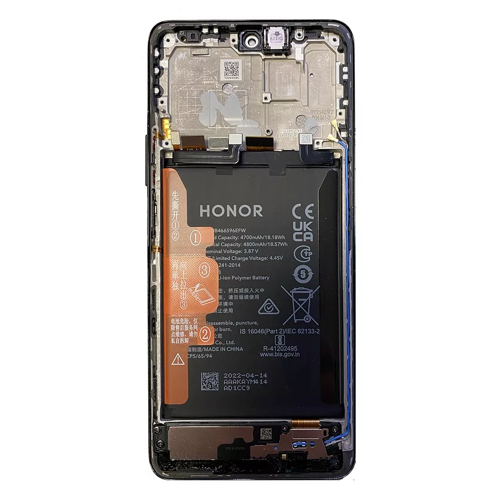 magic4litelcd-copy LCD Screen & Touch Digitiser With Frame & Battery For Honor Magic 4 Lite – Black - OEM Pulled