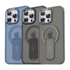 For iPhone 4m Drop Protection MagSafe Magnetic Charging Transparent Case With Stand