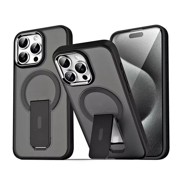 For iPhone 4m Drop Protection MagSafe Magnetic Charging Case With Stand