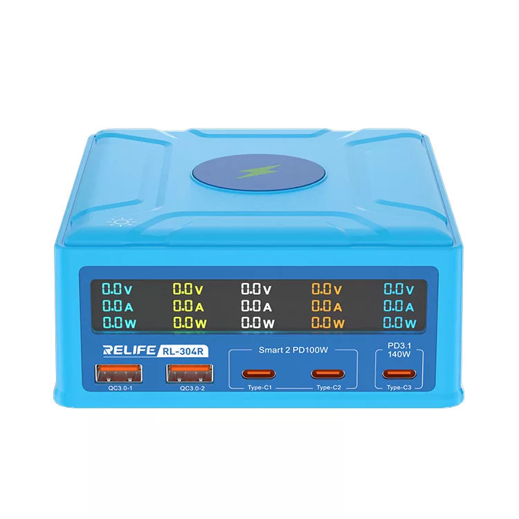 RELIFE RL-304R Gan 260W Smart USB Fast Charging Hub With 15W Wireless