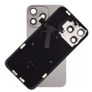 For iPhone 15 Pro Max Rear Back Glass Battery Cover With NFC Flex, Frame & Magnets – Titanium