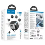 Hoco AC5 Travel Companion USB + Socket Adapter Converter Plug - Image 2