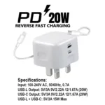 ANG USB-C Lightning Reversible PD 20W Fast Charger With Cable - Image 2