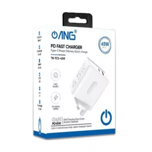 ANG Twin Port Type-C & USB PD GaN 45W Fast Charger
