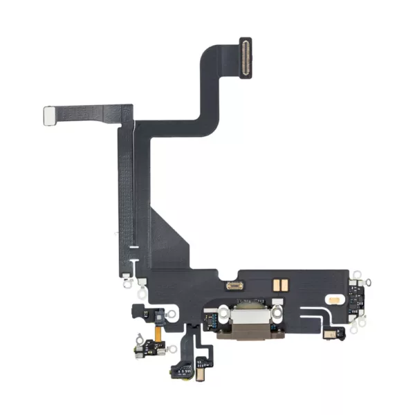 For iPhone 13 Pro Charging Port Dock Connector Flex Cable – Gold – OEM Pulled