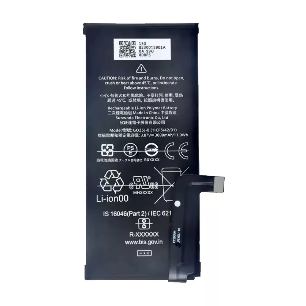 For Google Pixel 4a AAA Quality G025J-B 3080mAh Replacement Battery