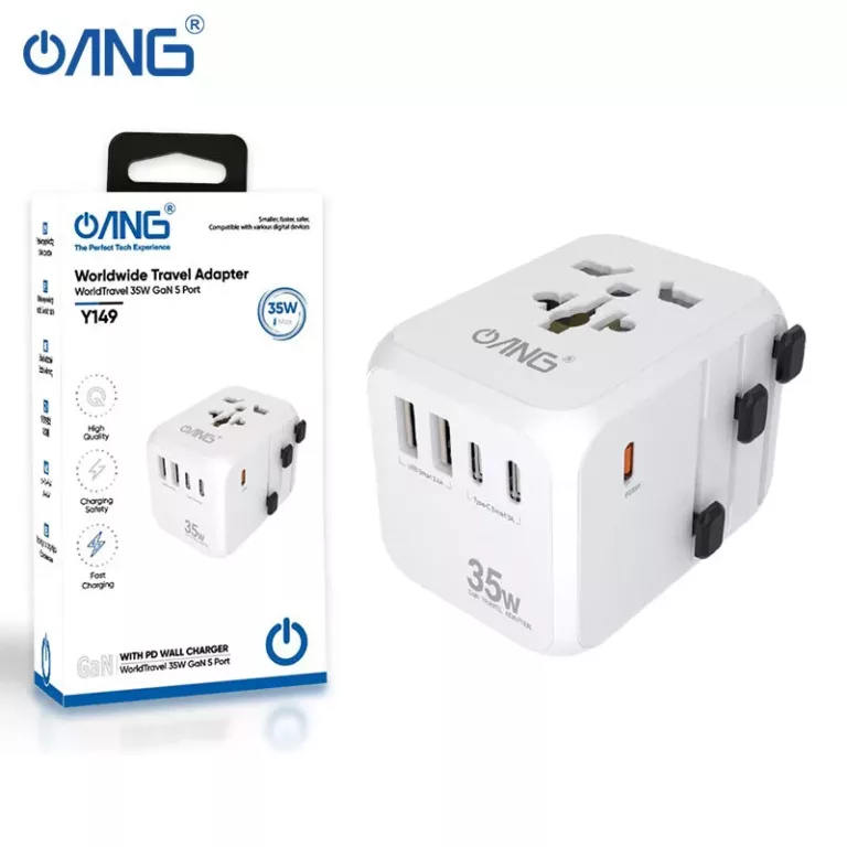 ANG 5 Port 35w GaN Worldwide Travel Adapter